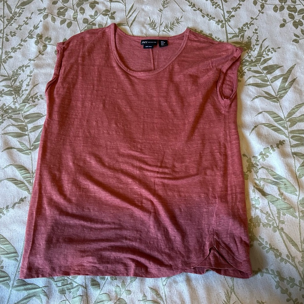 Women's Peach Linen Top